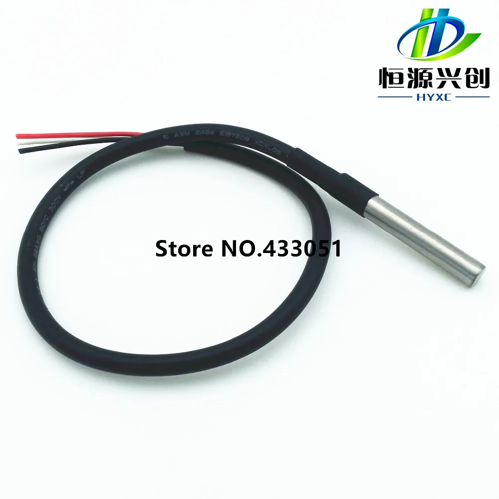Digital Temperature Temp Sensor Probe DS18B20 For Thermometer 30cm Waterproof Free shipping signal output | Инструменты