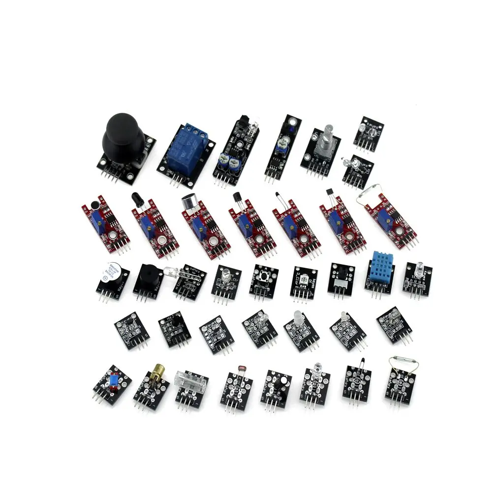 Набор датчиков 37 в 1 для Arduino стартовый обучающий костюм IoT температурный звуковой
