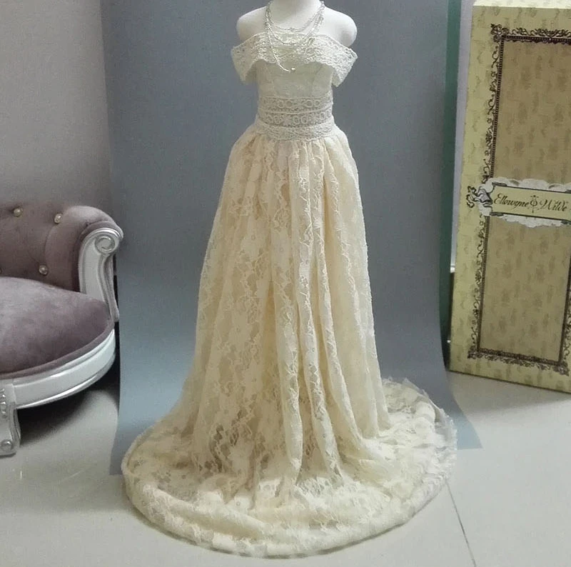 Женская Одежда для куклы st 1/3 1/4 bjd 1/6 аксессуары кукол бежевое кружевное