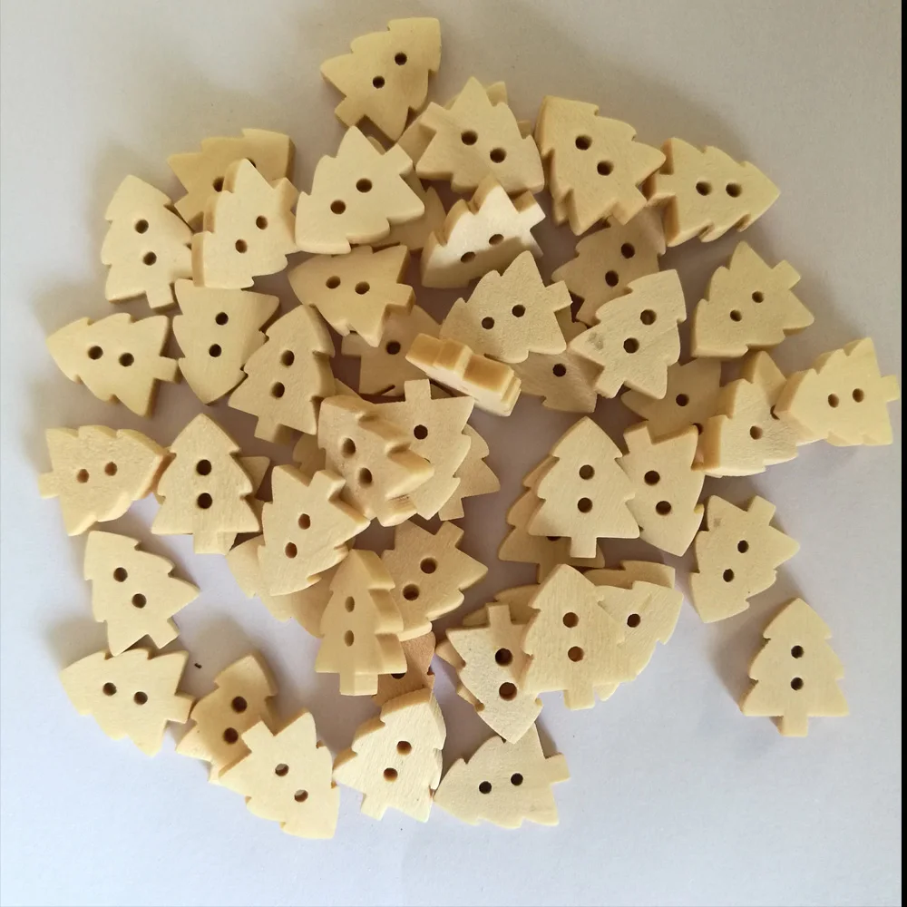 50 шт. аксессуары для рукоделия в форме рождественской елки|clothing accessories|wooden buttonssewing