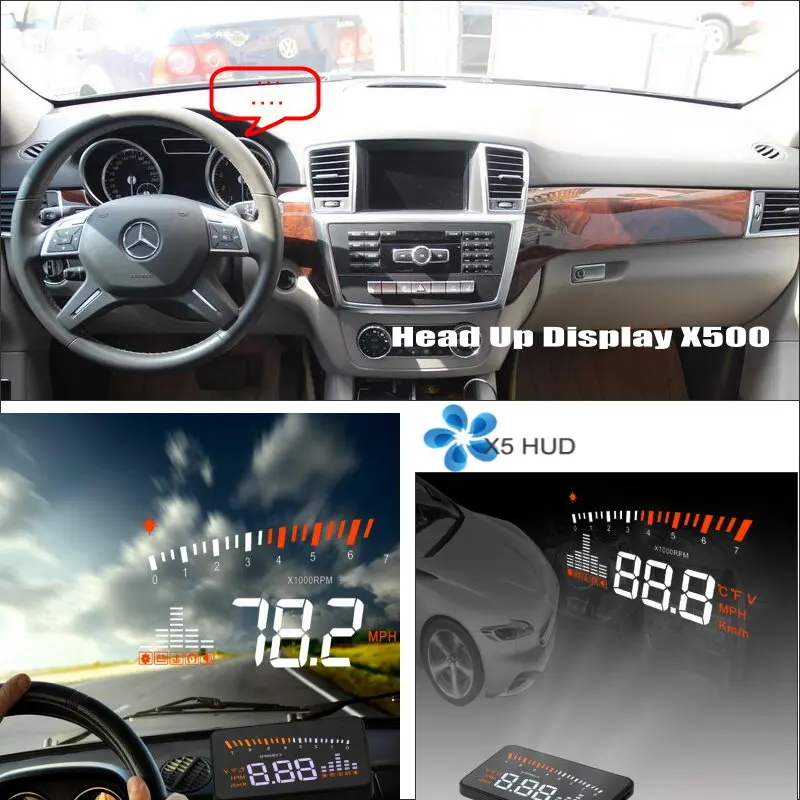 Car Head Up Display HUD For Mercedes Benz M/ML W164 ML450/ML350/ML300/ML250 Refkecting Windshield Screen Safe Driving Projector |