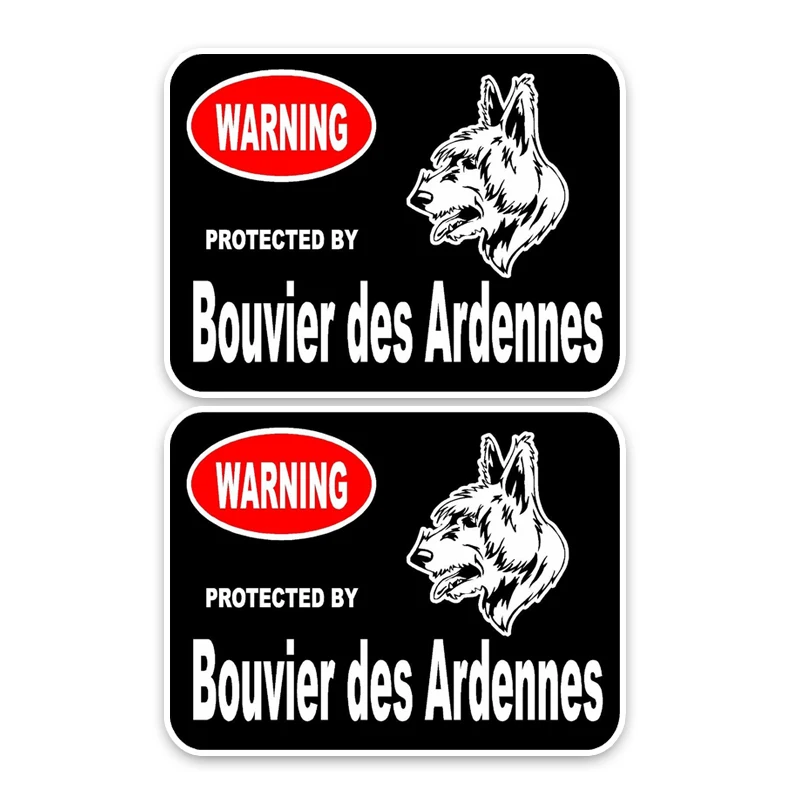 YJZT 15*11 4 см 2X Bouvier des Ardennes Guard декоративная собака для автомобиля бампер наклейка на