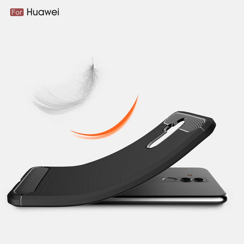 Силиконовые чехлы для Huawei Mate 20 X P30 Lite Honor 8C 8X Y5 Y62018 роскошный углеродный чехол Nova 3 4