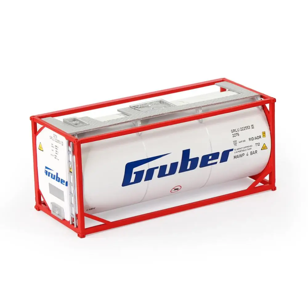 Gruber C8723 2 шт 1: 87 20ft контейнер масляного бака контейнер грузовые автомобили Хо весы - Цвет: Gruber