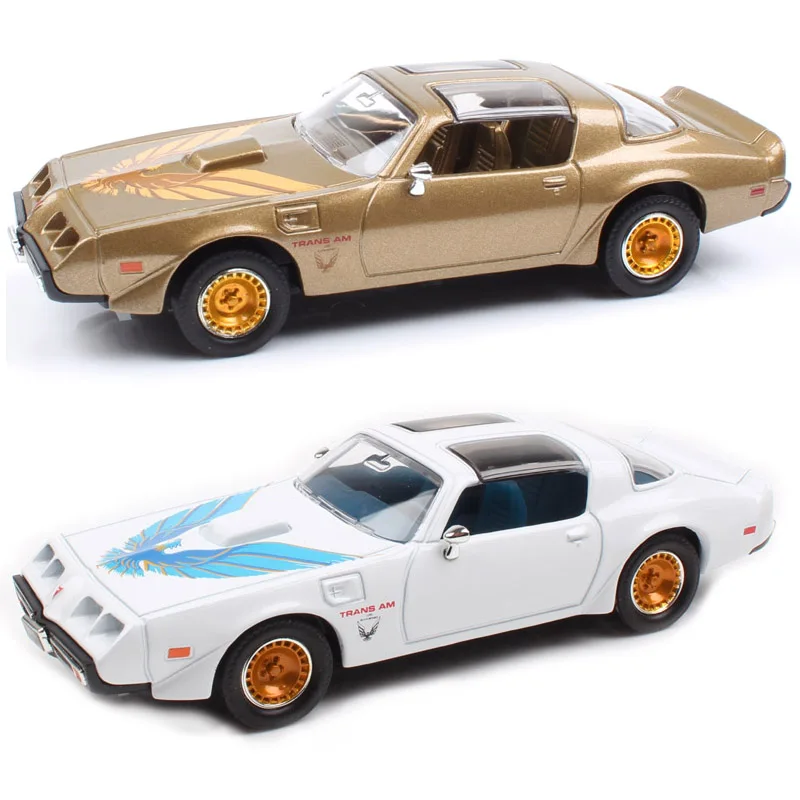 1:43 mini 1979 Pontiac Жар-птица Транс АМ Классическая старая мышечная шкала автомобиль авто металлические и литые игрушечные модели Золотой подарок для мальчиков