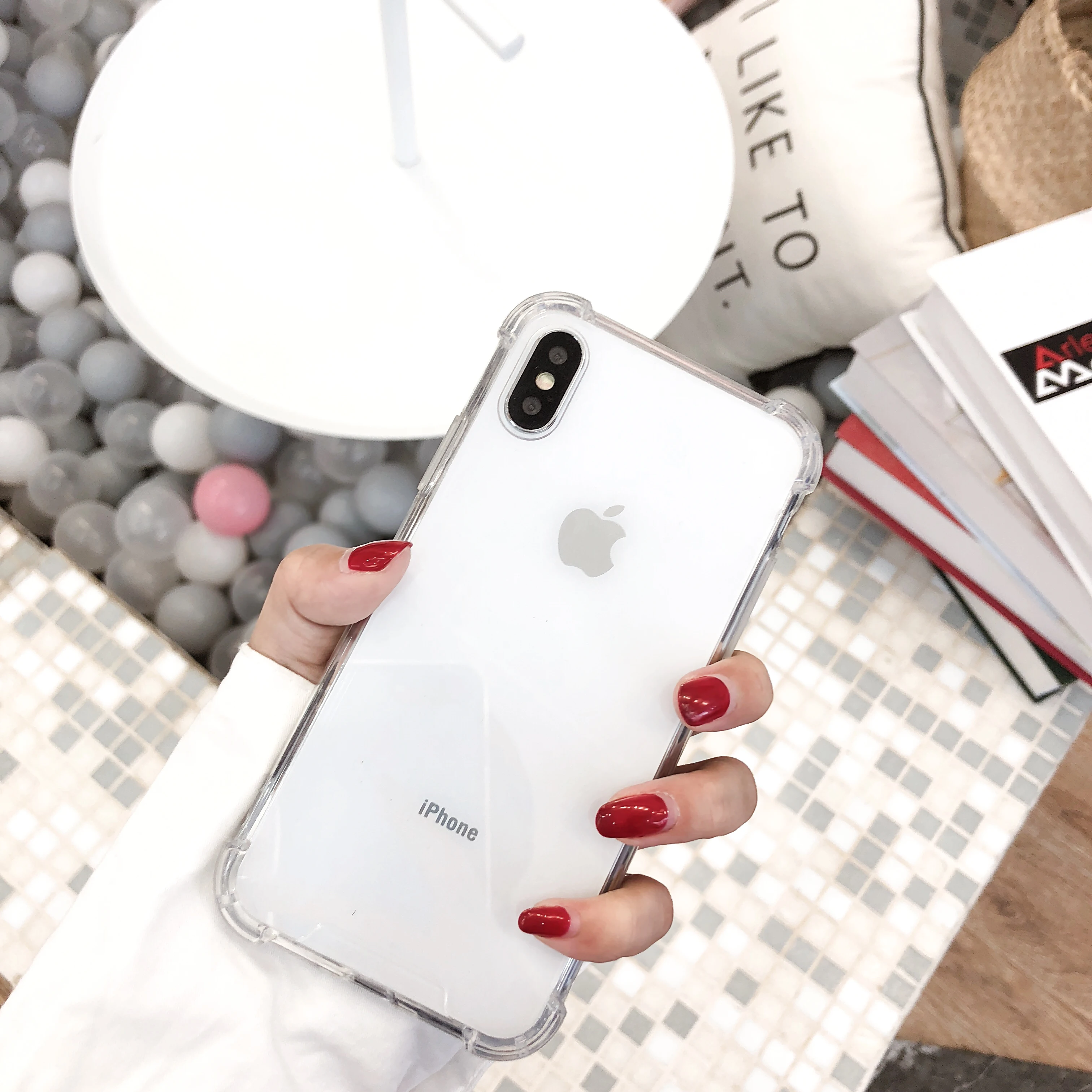 PIXIU Fashion Silicone Phone Case For iPhone X XS XR Max 8 7 6 6S Plus Transparent TPU Protective Back Cover |