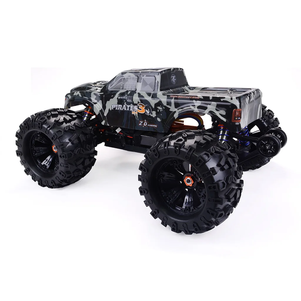 ZD Racing MT8 пирата 3 RC Monster Truck автомобильных 1/8 RTR регулируемый амортизатор 4-Каналы RC автомобиль 120A бесщеточный Водонепроницаемый ESC