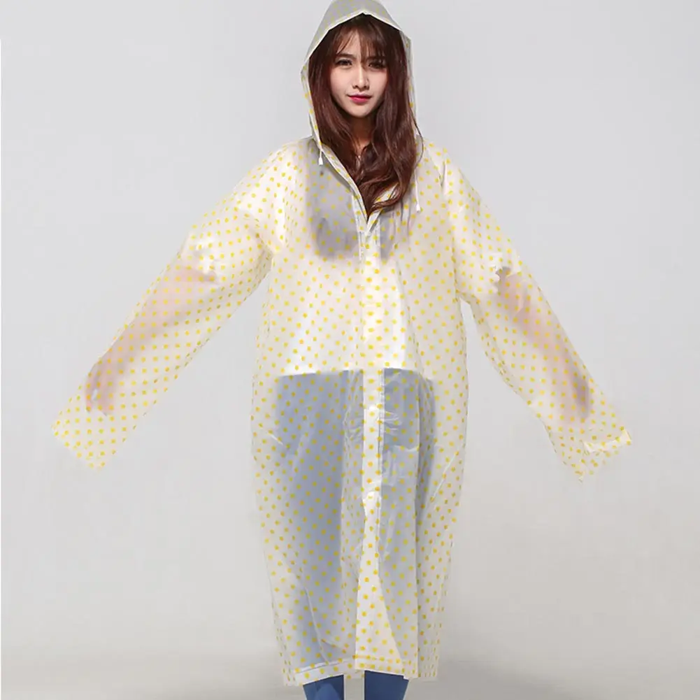 

Durable Raincoat Portable Rain Cape Poncho with Hat Hood for Women Men Outdoor Travel ZJ55