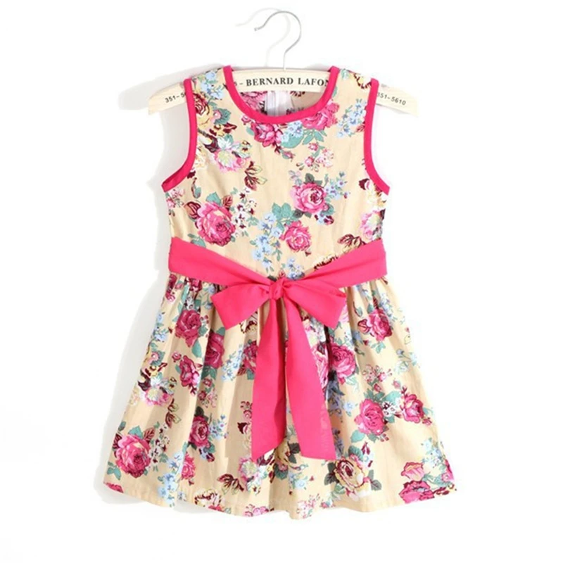 Летнее платье 2014 девушки одеваются новая бесплатная доставка по 3-11 лет лук