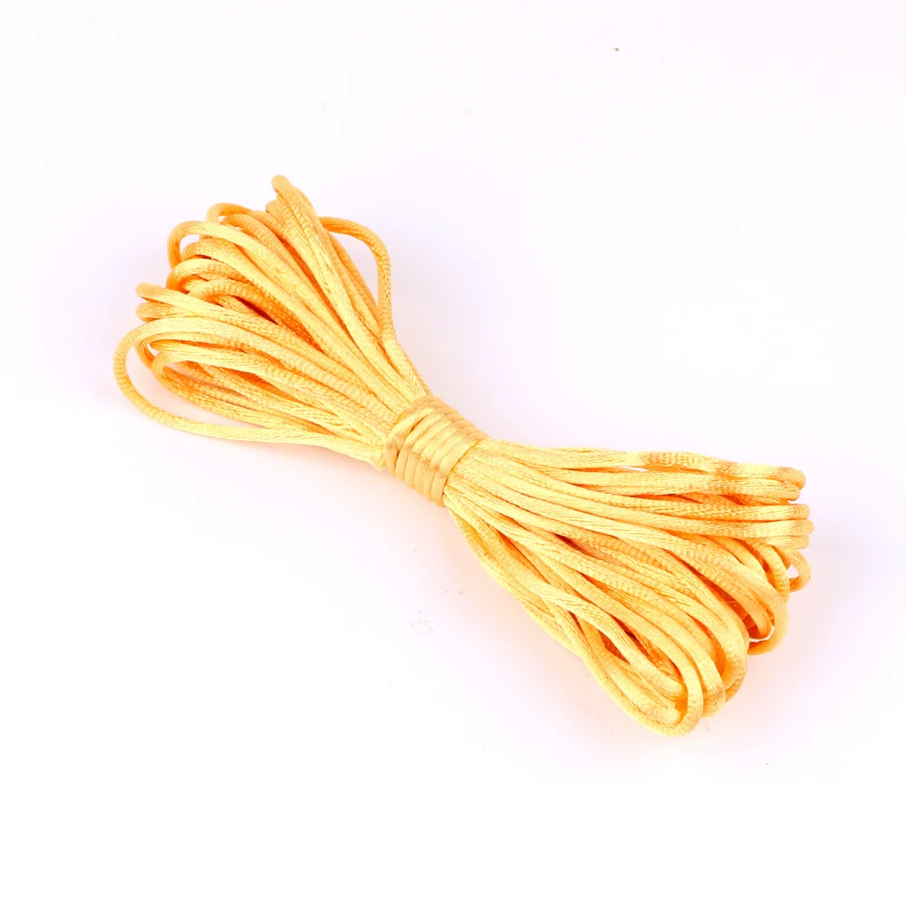 gold TYRY. HU, Детские Прорезыватели, аксессуары, 10 м, атласная шелковая веревка, 2 мм, нейлоновый шнур для ребенка, мамы, ювелирное изделие, для прорезывания зубов, ожерелье, шнур - Цвет: gold