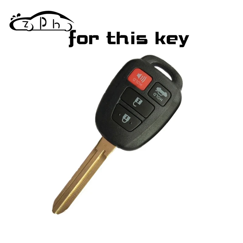 Силиконовый чехол для ключа Toyota CAMRY 2012-2018 автомобильный Corolla 2014-2018 аксессуары