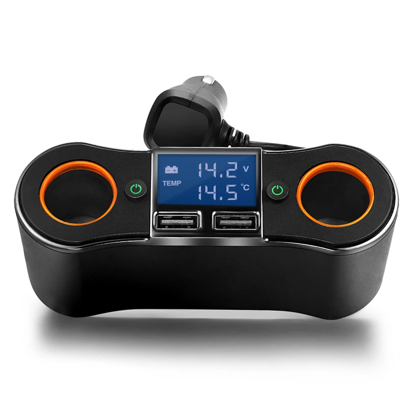 Новое двойное автомобильное зарядное устройство адаптер автомобильного