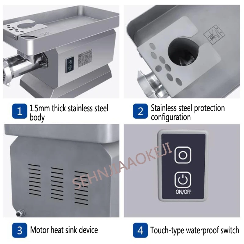 Электрическая мясорубка из нержавеющей стали RY 22 коммерческий медный мотор