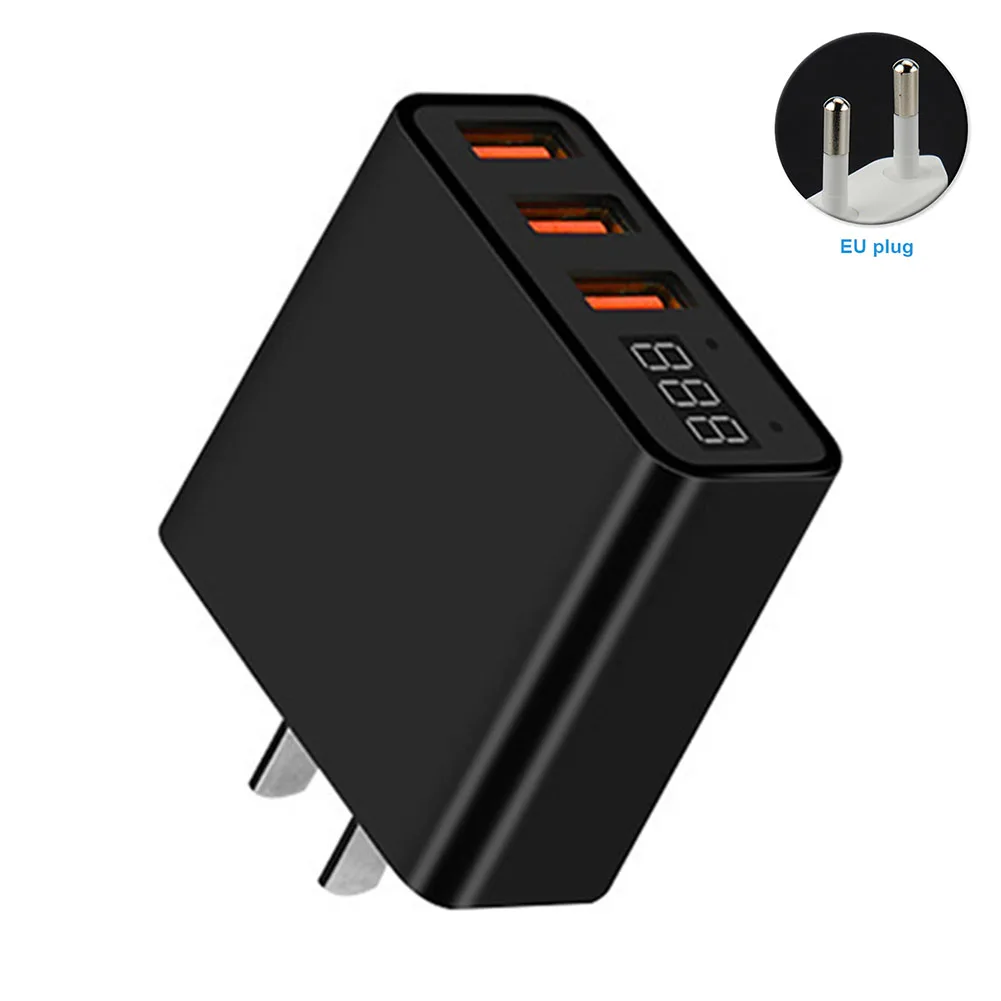 Светодиодный дисплей 3 USB зарядное устройство Легкий Прочный Универсальный