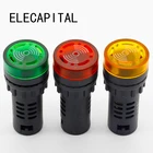 Панель 22 мм led индикатор зуммера 12V 24V 110V 220V led buzzer