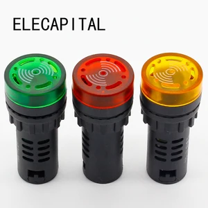 Панель 22 мм led индикатор зуммера 12V 24V 110V 220V led buzzer