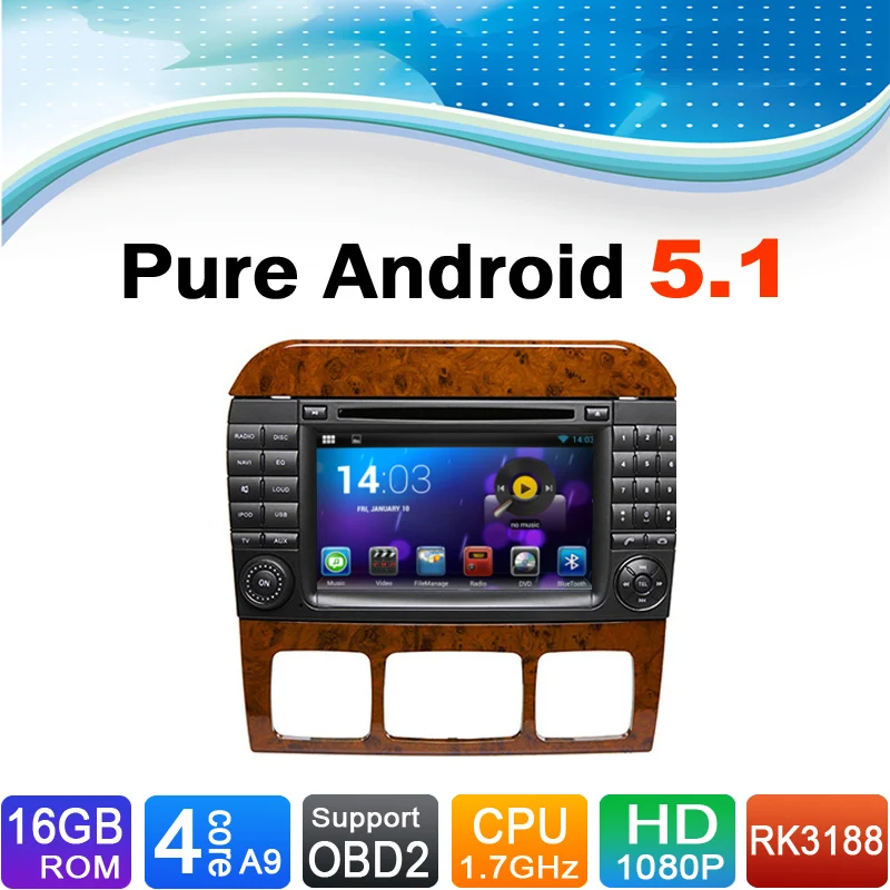Автомобильный DVD GPS навигатор Android 5 1 для Mercedes Benz S Class S500 S600 S280 S320 S350 S400 S420 S430 W220 W215 (1998 2005)|car dvd gps navigation|android 5.1 car