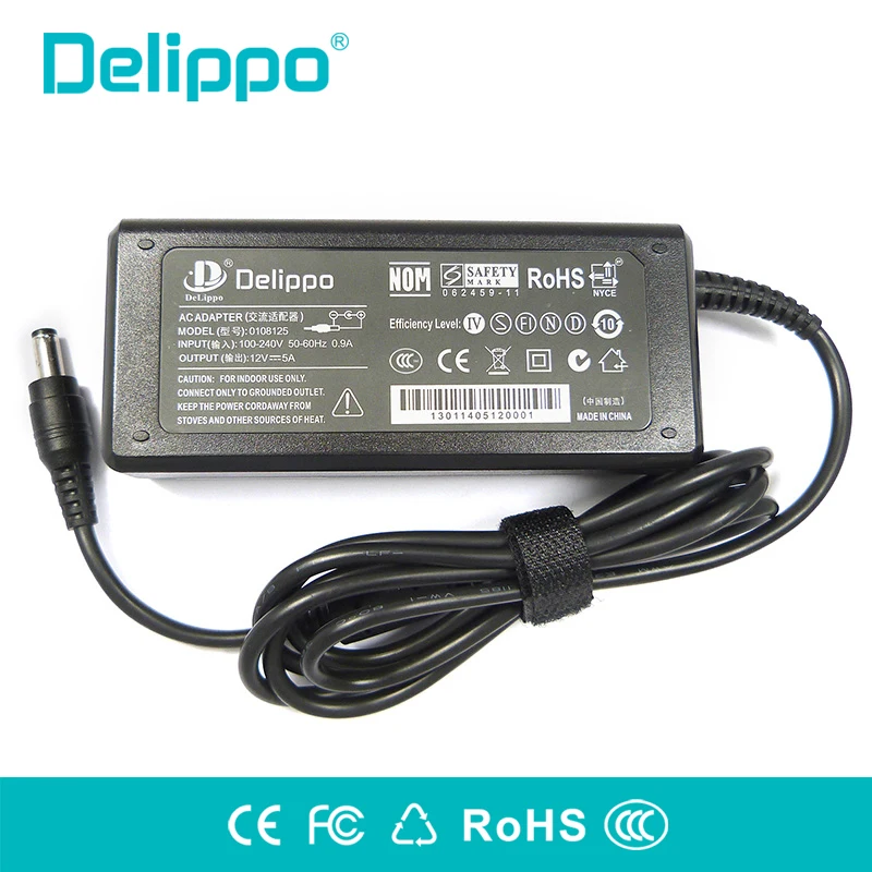 

60W Power Charger Supply Adapter 12V 5A for LED wholesale 30 Piece for Aoc Asus monitor adapter
