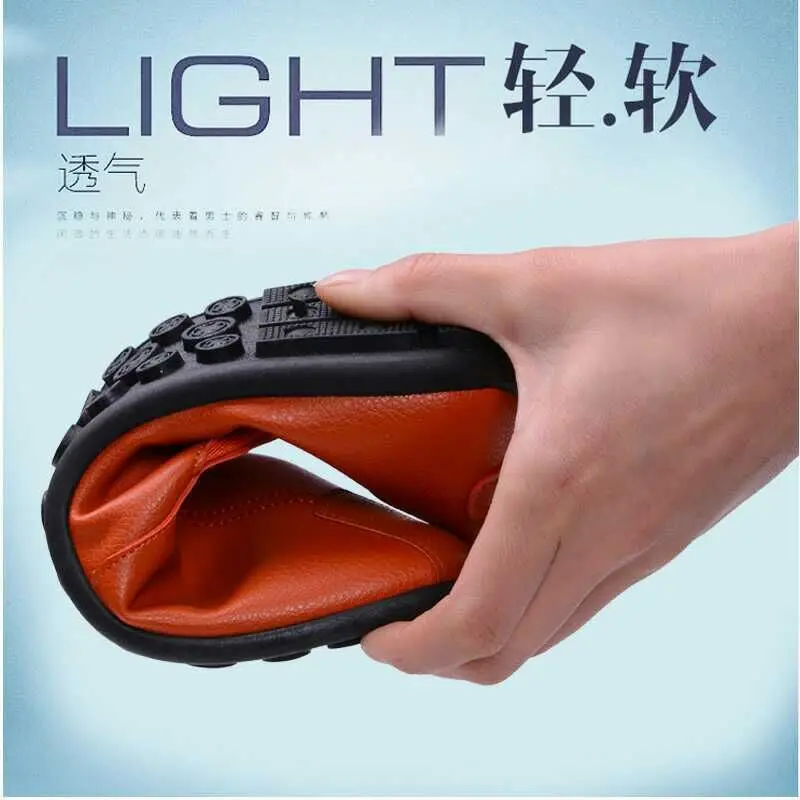 

Men Shoes Leather Loafers Casual Shoes Men Flats 2019 Moccasins Soft Slip On For Men Loafers Driving Shoes Male luxury shoes