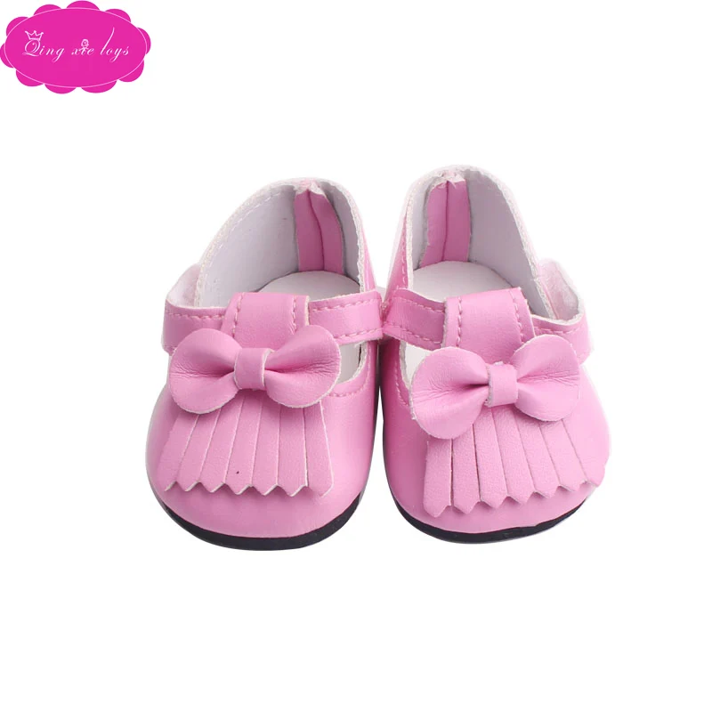 Куклы розовое платье принцессы обувь подходит 43 см baby doll и американский 18 дюймов девушки кукла обувь аксессуары g5-g66