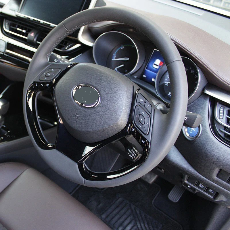 Черная панель рулевого колеса автомобиля гарнир крышка отделка Аксессуары для