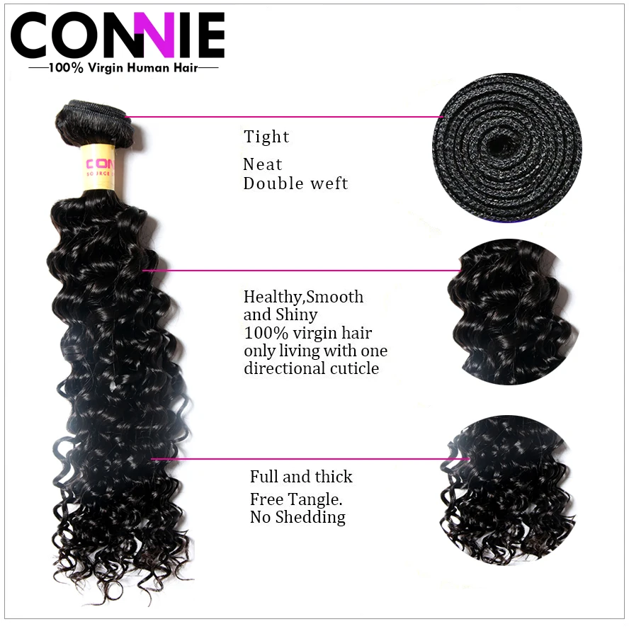8A Mongolian Virgin Hair 4 Bundles Deep Wave Human Extention Curly Weave |