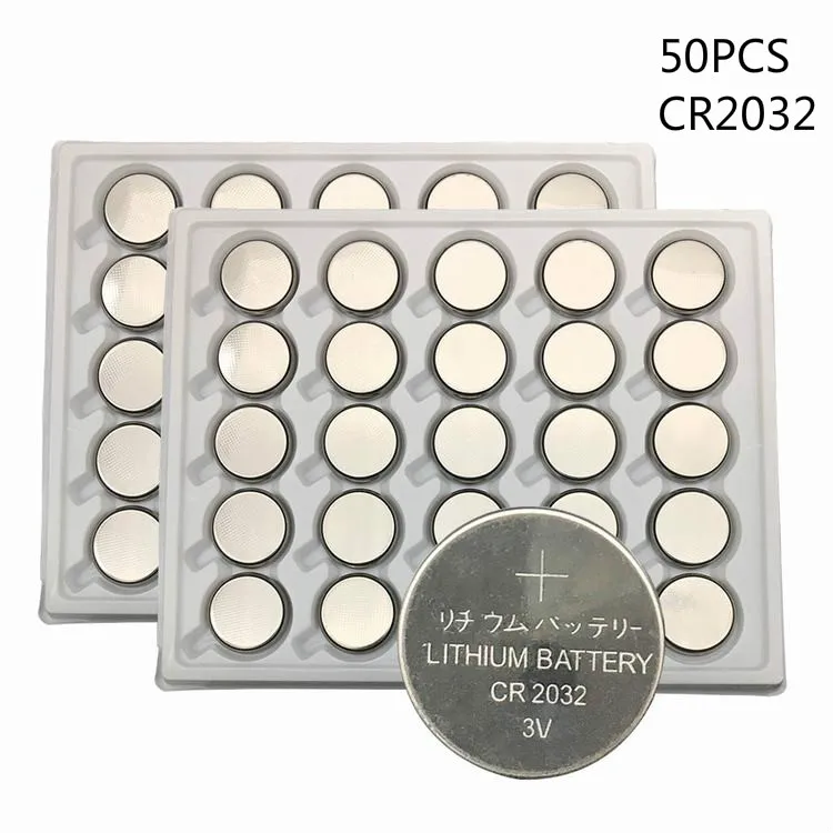 50 шт. CR2032 3 в кнопочные батареи BR2032 DL2032 ECR2032 литиевая батарея 3 в CR2032 для часов Электронные игрушки дистанционного управления CR2032