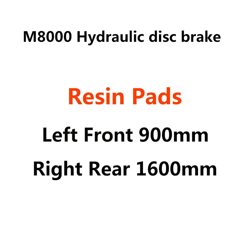 Resin Pads Shimano Deore XT M8000 M8100 дисковый тормоз Горный велосипед гидравлический дисковый Тормоз MTB ICE-TECH левый и правый 800/850/900/1400/1500/1600 мм - Цвет: Resin Pads