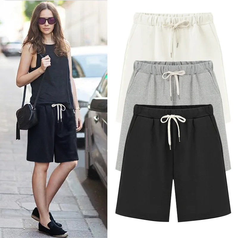 

2019 Summer Women Short Pants Loose Cotton Pants Large Size 6XL Women Casual Pants Ladies shorts