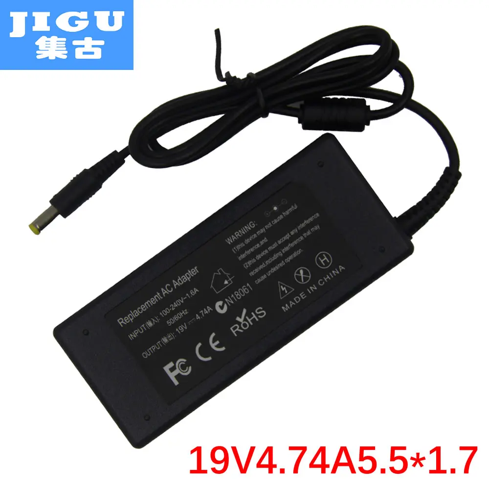 JIGU Замена для Acer 19V 4.74A 5 5*1 7 MM 90W aspire 5610 BL50 5750 4750 ноутбук AC зарядное устройство