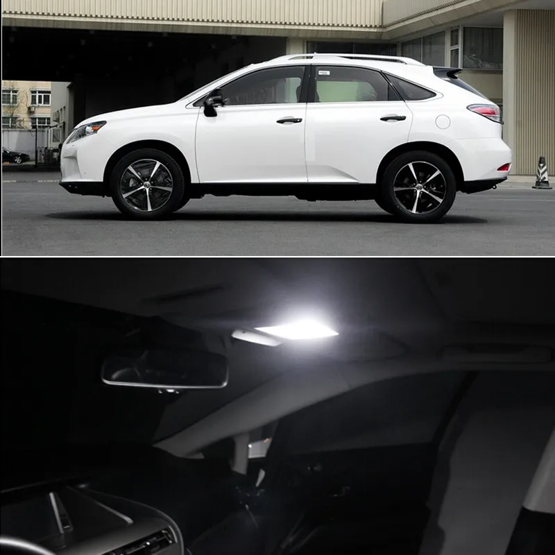 

14 шт. в комплекте светодиодный ная лампочка, внутреннее купольное зеркало под раковину, внутреннее освещение двери багажника, для Lexus RX 2009-2014...