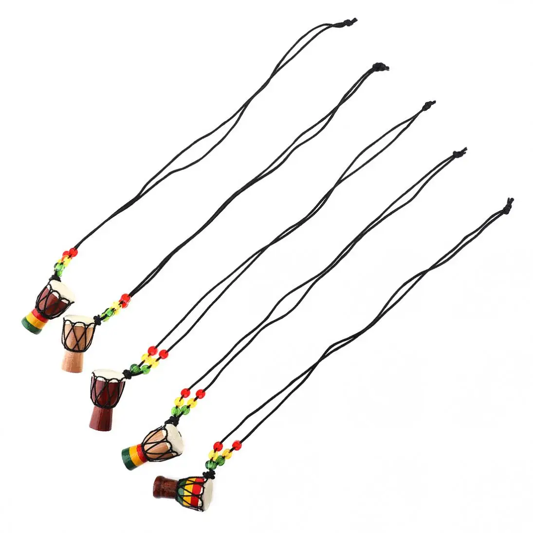 1pcs Mini Jambe Drummer Individuality Djembe Pendant Percussion Musical Instrument Necklace African Hand Drum Decoration