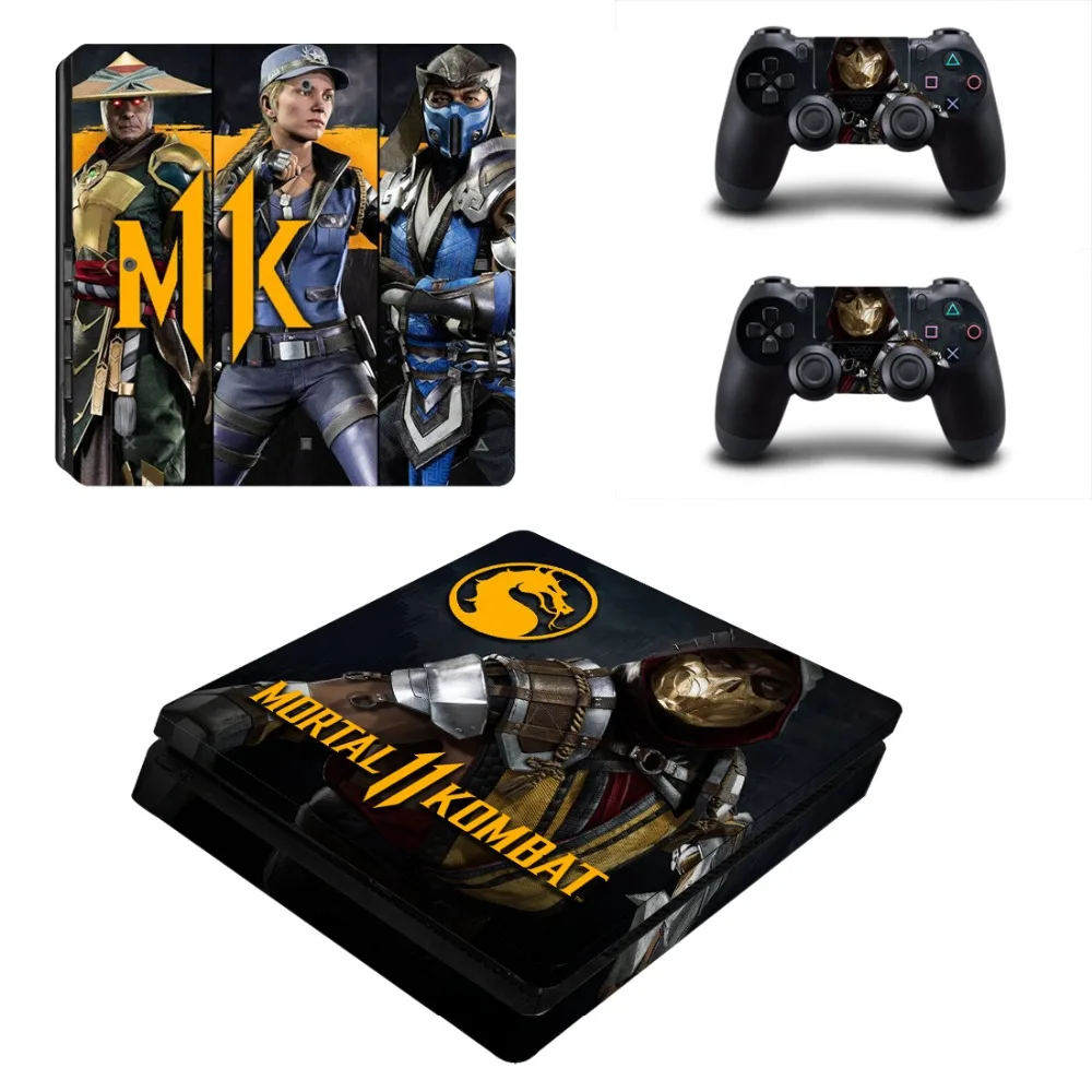 Наклейка для игровой консоли Mortal Kombat 11 PS4 Slim Skin Виниловая наклейка Playstation 4 и 2