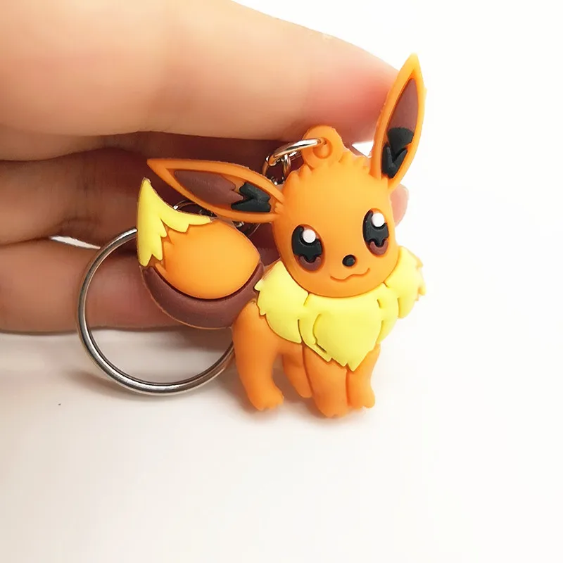 Аниме мультфильм с покемоном брелок ПВХ косплей Пикачу Snorlax Charizard Милая Новинка смешной кулон Подарки для женщин и детей брелоки