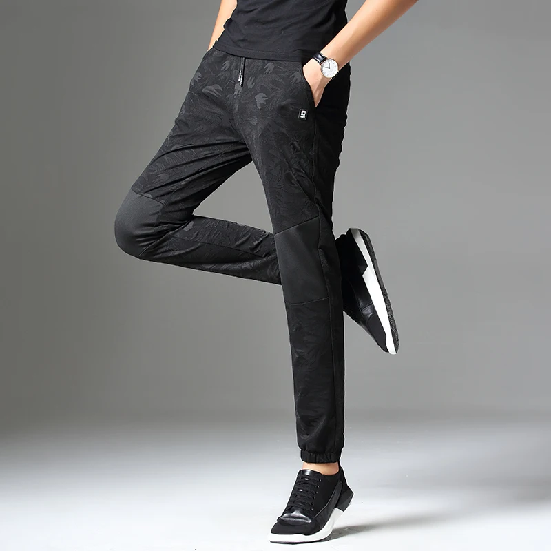 Новинка 2017 мужские повседневные брюки облегающие в стиле хип хоп для бега с