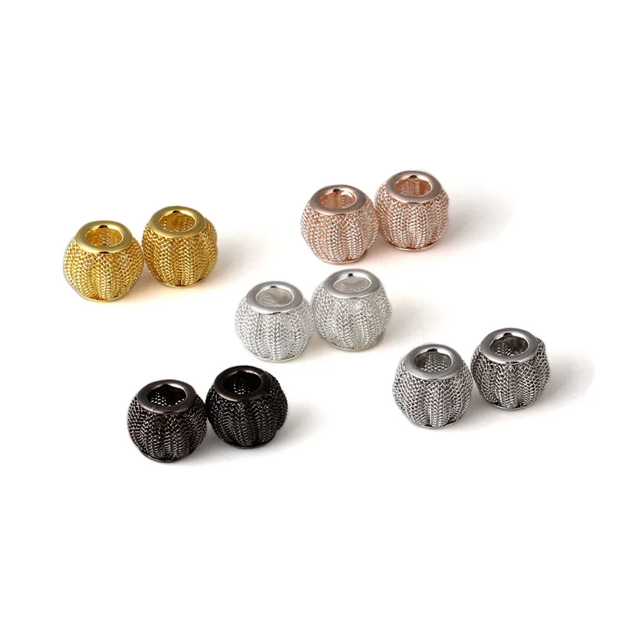 Ckysee 10Pcs/lot 14x22mm Round Spacer Beads With 5mm Hole Big Metal Iron Charms For Diy Jewelry Making Supplies | Украшения и
