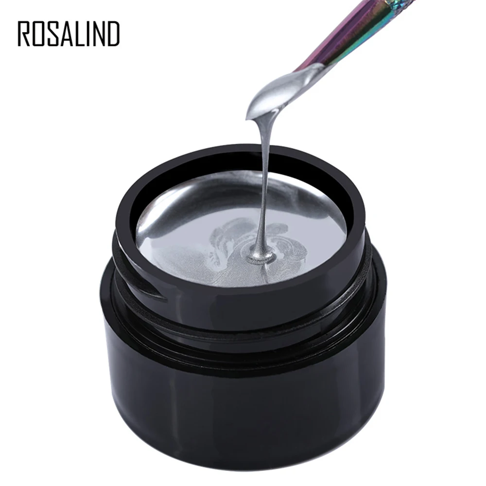 ROSALIND 5 мл Гель-лак для ногтей 3 цвета грунтовка металлическая живопись гибридные Лаки замочить от УФ гель для ногтей