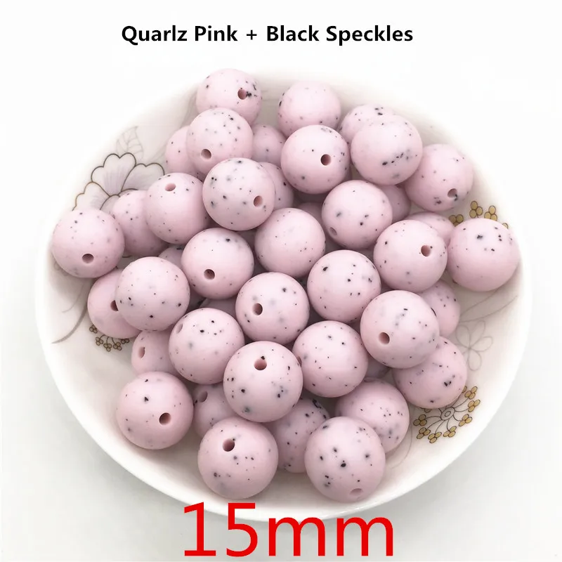 15mm Chenkai 100 шт 9 мм 12 мм 15 мм Силиконовые Бусины Сделай Сам Детские Прорезыватели кольцо для соски Монтессори сенсорные ювелирные изделия делая игрушечный бисер - Цвет: 15mm