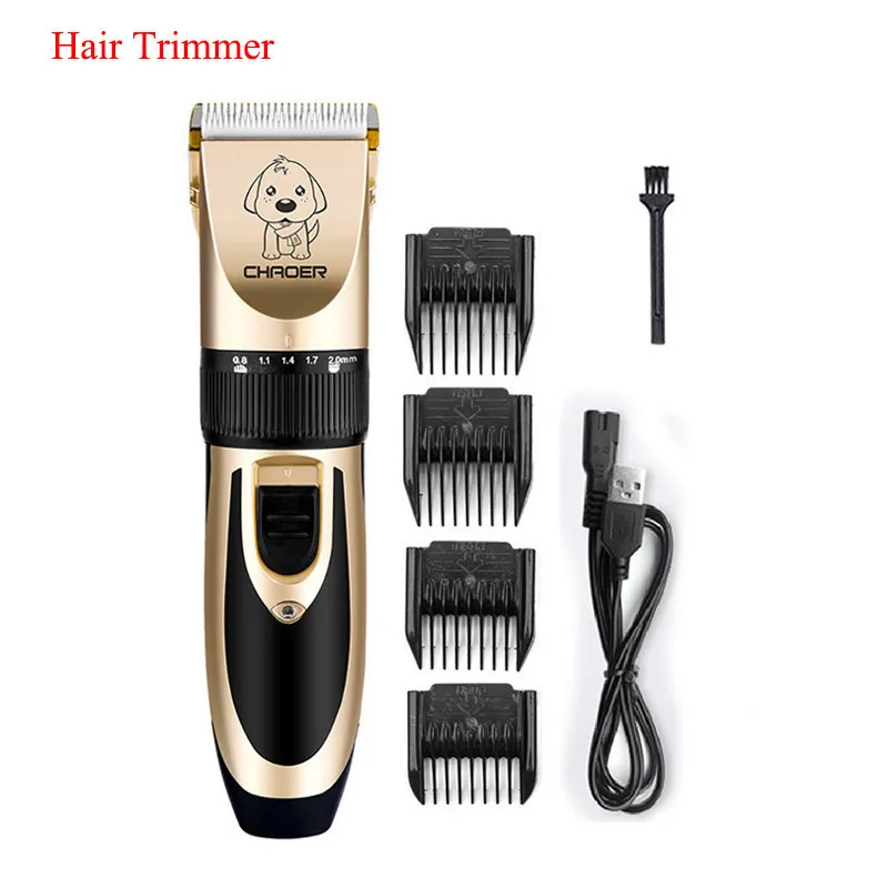 Hair trimmer Перезаряжаемая электрическая машинка для стрижки собак триммер для собак кошка мехин бритва резак для волос смешанные волосы бант набор для ухода - Цвет: Hair trimmer