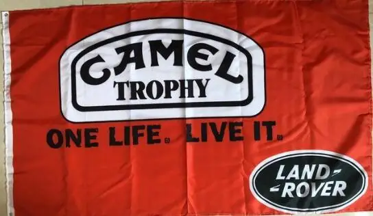 3x5ft Кубок с верблюдом Land Rover флаг британский автомобиль ралли Оранжевый Полиэстер