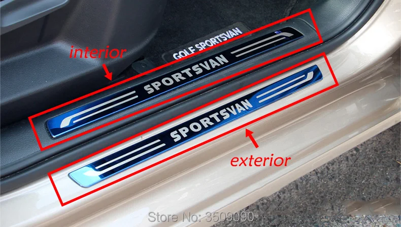 Для VW Golf Sportsvan Европа версия автомобиля Накладка порога Добро пожаловать на педаль авто Стайлинг