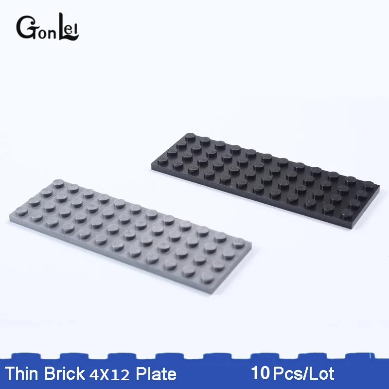 10 шт./лот MOC кирпичная плита 4x12 базовые пластины строительные блоки части DIY