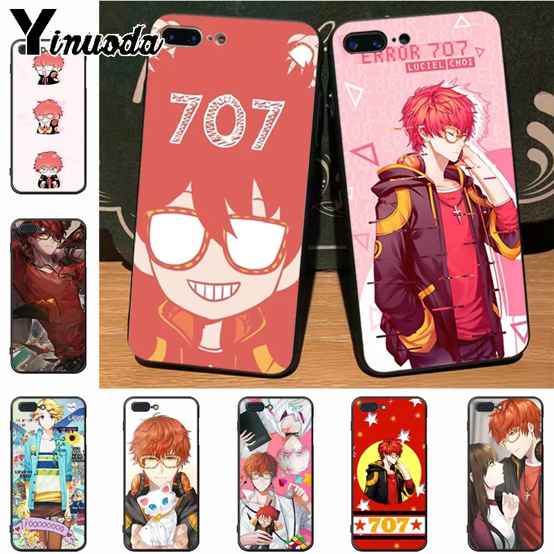 Yinuoda 707 Mystic Messenger Роскошный Гибридный чехол для телефона Apple iPhone 8 7 6 6S Plus X 5S 11pro SE 12pro