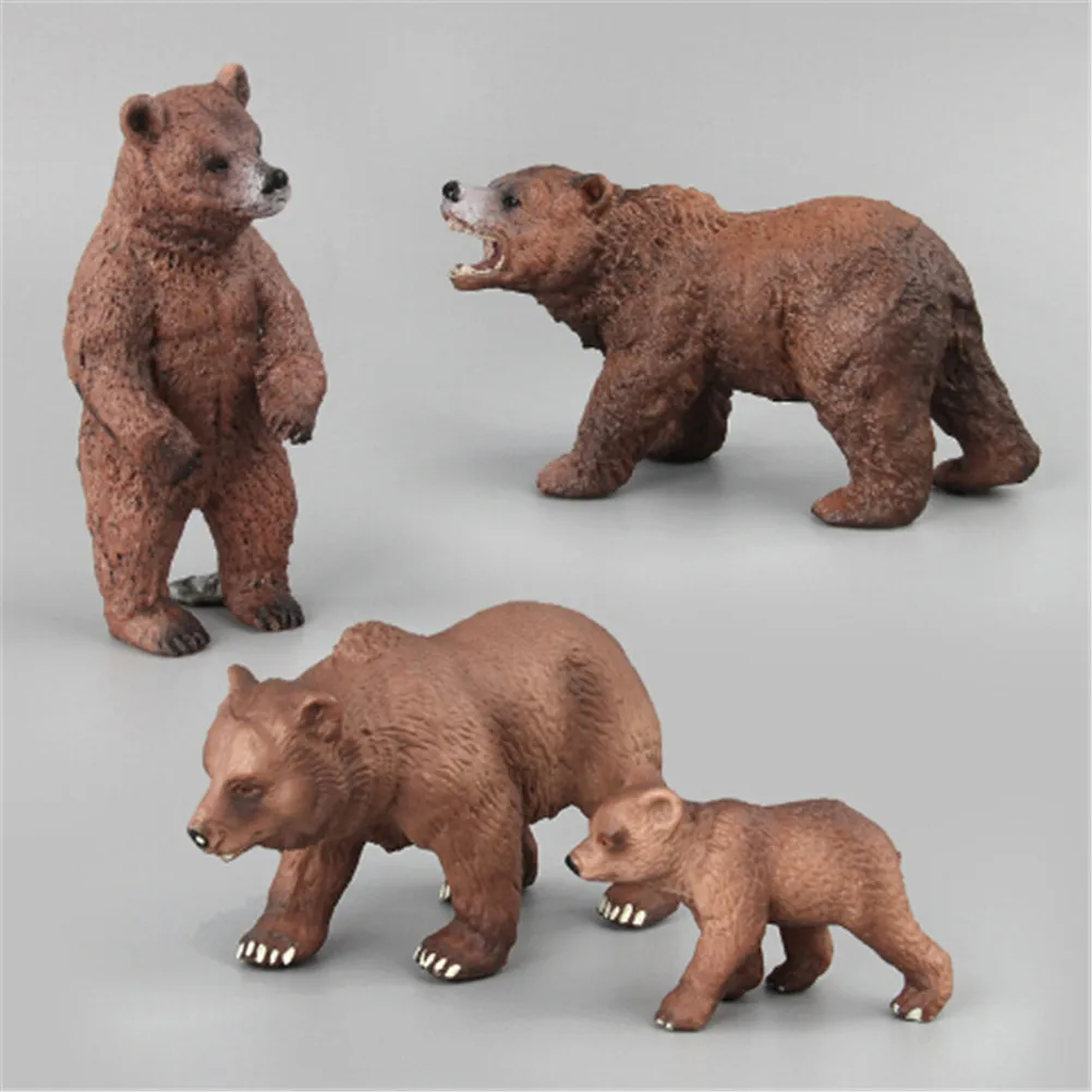 ПВХ Животные мир Alaska Grizzly коричневый полярный медведь медведи статическая модель