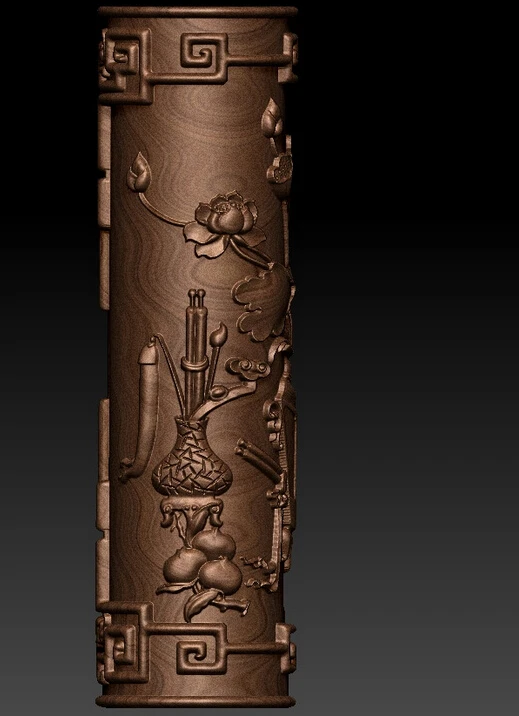 

3D model STL formate CNC computer carving relief circular engravure Column carving--1