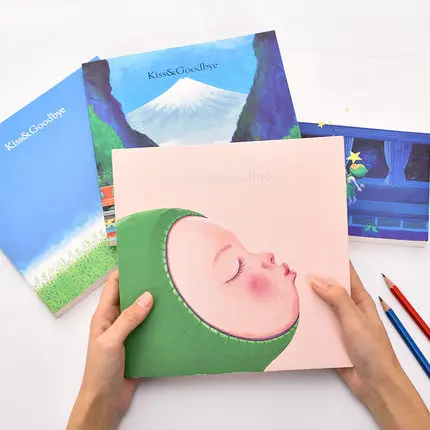 Мультфильм милый альбом для рисования пустой блокнот спираль Эскиз Книга с пустыми страницами