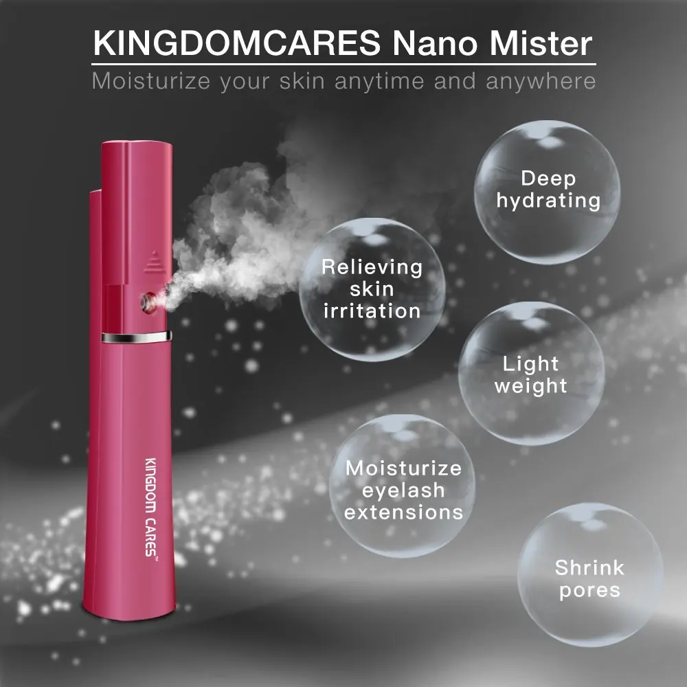 KINGDOM CARES Lipstick Style Facial Humidifier Moisturizing Mist Sprayer Anti-dryness Skin Tightening Cool Mini KD-123 |