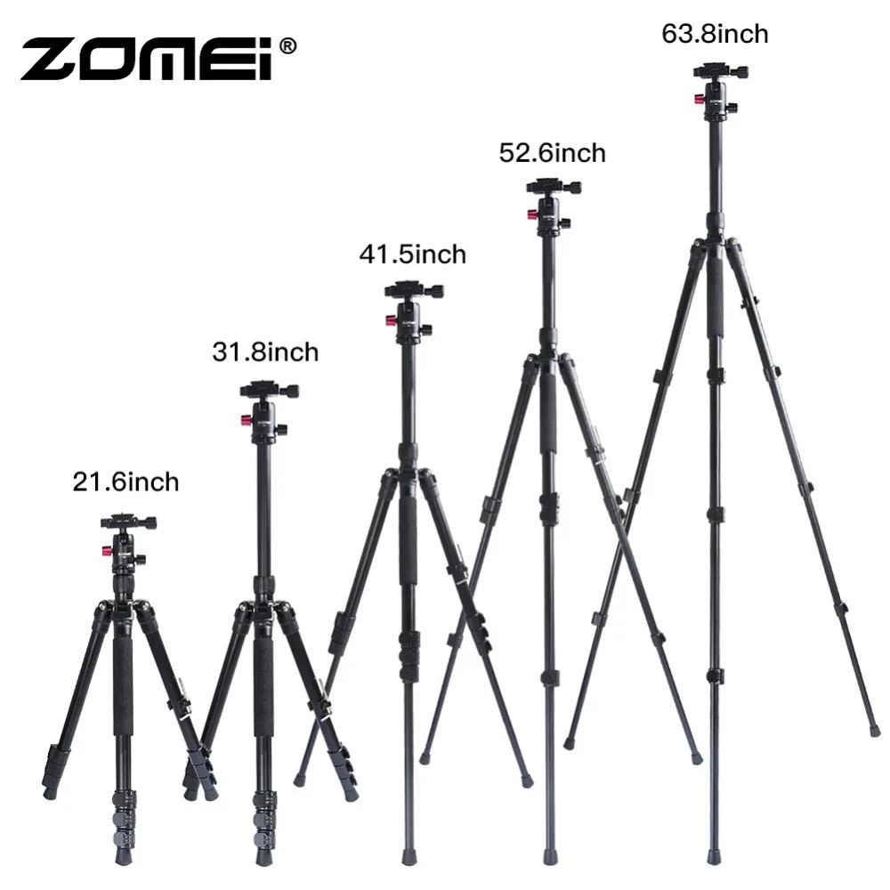 ZOMEI M3 Камера штатив-тренога монопод Light Вес для путешествий штатив с 360 градусов шаровой головкой и сумкой для переноски для цифровых однообъективных зеркальных камер и однообъективных зеркальных цифровых Камера