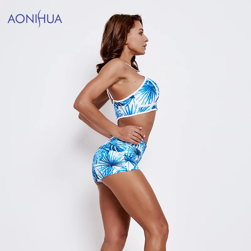 AONIHUA Beach Style Swimming Suit For Women two piece swimsuit Female Wear Bathing Suits Swimwear 9527 | Спорт и развлечения