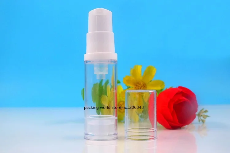 Прозрачная пластиковая безвоздушная бутылка 5 мл для